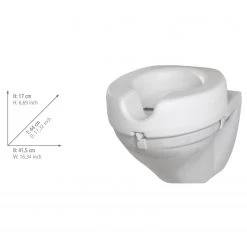 WENKO Rehausseur de WC Secura - Matière plastique - Blanc -Accessoires de salle de bain Soldes 1000333100 220218 501 SKETCH DETAILS P000000001000333100 sketch