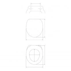 WENKO Rehausseur de WC Secura - Matière plastique - Blanc -Accessoires de salle de bain Soldes 1000333100 220218 502 SKETCH DETAILS P000000001000333100 sketch