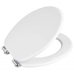 WENKO Siège WC Urbino - Blanc, fixation : Zinc moulé sous pression - Blanc -Accessoires de salle de bain Soldes 1000333103 220218 032 DETAILS P000000001000333103