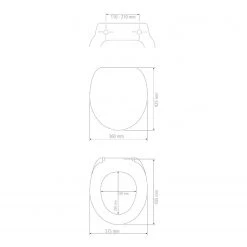 WENKO Siège WC Urbino - Blanc, fixation : Zinc moulé sous pression - Blanc -Accessoires de salle de bain Soldes 1000333103 220218 500 SKETCH DETAILS P000000001000333103 sketch