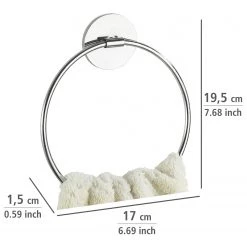 WENKO Porte-serviettes Turbo-Loc® Eperny - Acier - Argenté -Accessoires de salle de bain Soldes 1000333107 220218 500 SKETCH DETAILS P000000001000333107 sketch