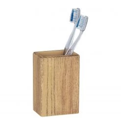 WENKO Verre à dents Marla - Polyrésine - Marron -Accessoires de salle de bain Soldes 1000333129 220218 030 DETAILS P000000001000333129