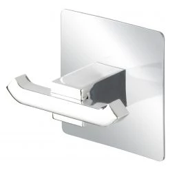 WENKO Patère Turbo-Loc Duo - Acier inoxydable / Matière plastique - Argenté