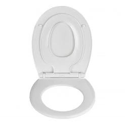 WENKO Siège WC Syros - Thermoplast, fixation : Matière plastique - Blanc -Accessoires de salle de bain Soldes 1000333151 220218 031 DETAILS P000000001000333151