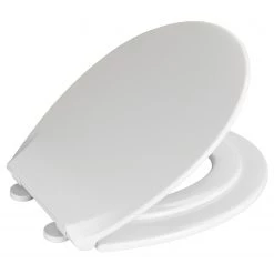WENKO Siège WC Syros - Thermoplast, fixation : Matière plastique - Blanc -Accessoires de salle de bain Soldes 1000333151 220218 032 DETAILS P000000001000333151