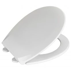 WENKO Siège WC Syros - Thermoplast, fixation : Matière plastique - Blanc -Accessoires de salle de bain Soldes 1000333151 220218 033 DETAILS P000000001000333151