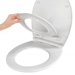 WENKO Siège WC Syros - Thermoplast, fixation : Matière plastique - Blanc -Accessoires de salle de bain Soldes 1000333151 220218 035 DETAILS P000000001000333151