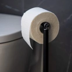 WENKO Porte papier toilette Cianorte - Acier - Noir -Accessoires de salle de bain Soldes 1000333156 220218 060 DETAILS P000000001000333156