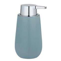 WENKO Distributeur de savon Badi - Céramique - Bleu Gris -Accessoires de salle de bain Soldes 1000333170 220218 030 DETAILS P000000001000333170