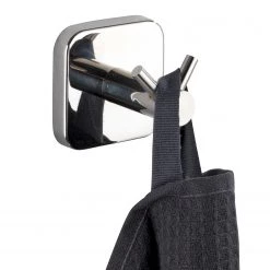 WENKO Patère Duo Mezzano - Acier inoxydable - Argenté -Accessoires de salle de bain Soldes 1000333176 220218 031 DETAILS P000000001000333176