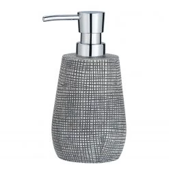 WENKO Distributeur de savon Gilba - Polyrésine - Blanc -Accessoires de salle de bain Soldes 1000333179 220218 030 DETAILS P000000001000333179