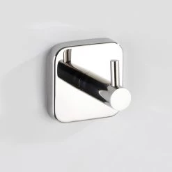 WENKO Patère Uno Mezzano - Acier inoxydable - Argenté -Accessoires de salle de bain Soldes 1000333187 220218 021 MOOD DETAILS P000000001000333187 mood