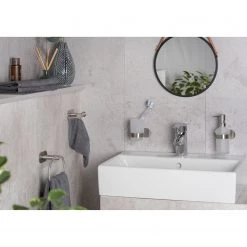 WENKO Anneau porte-serviette Orea - acier inoxydable - Mat -Accessoires de salle de bain Soldes 1000333190 220218 021 MOOD DETAILS P000000001000333190 mood