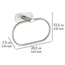 WENKO Anneau porte-serviette Orea - acier inoxydable - Mat -Accessoires de salle de bain Soldes 1000333190 220218 500 SKETCH DETAILS P000000001000333190 sketch