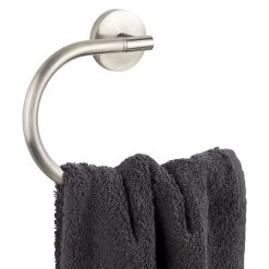WENKO Anneau porte-serviette Cuba - Zinc moulé sous pression - Mat -Accessoires de salle de bain Soldes 1000333194 220218 040 DETAILS P000000001000333194