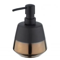 WENKO Distributeur de savon Brandol - Céramique - Noir