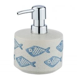 WENKO Distributeur de savon Aquamarin - Céramique - Beige