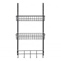 WENKO Étagère murale Eperny - Métal thermopoudré - Noir -Accessoires de salle de bain Soldes 1000333201 220218 030 DETAILS P000000001000333201