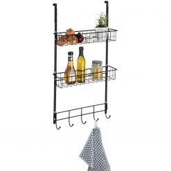 WENKO Étagère murale Eperny - Métal thermopoudré - Noir -Accessoires de salle de bain Soldes 1000333201 220218 035 DETAILS P000000001000333201