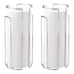 WENKO Porte papier toilette Chrom (lot de 2) - Acier - Argenté