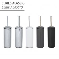 WENKO Brosse WC Alassio - acier inoxydable - Noir -Accessoires de salle de bain Soldes 1000333204 220218 031 DETAILS P000000001000333204