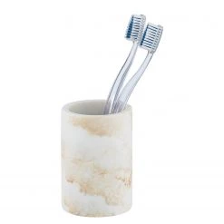 WENKO Verre à dents Odos - Polyrésine - Blanc -Accessoires de salle de bain Soldes 1000333209 220218 030 DETAILS P000000001000333209