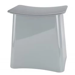 WENKO Tabouret de salle de bain Wing - ABS / Polyester - Gris