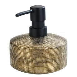 WENKO Distributeur de savon Rivara - Céramique - Doré