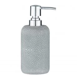 WENKO Distributeur de savon Raja - Polyrésine - Gris -Accessoires de salle de bain Soldes 1000333217 220218 030 DETAILS P000000001000333217