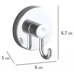 WENKO Patères Vacuum-Loc Gerald II - ABS - Argenté 11 WENKO Patères Vacuum-Loc Gerald II - ABS - Argenté -Accessoires de salle de bain Soldes 1000333222 220218 500 SKETCH DETAILS P000000001000333222 sketch