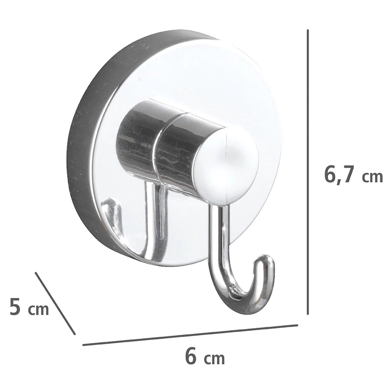 WENKO Patères Vacuum-Loc Gerald II - ABS - Argenté 6 WENKO Patères Vacuum-Loc Gerald II - ABS - Argenté – Image 6
