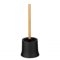 WENKO Brosse WC Basic Bambusa - Polypropylène / Bambou - Noir