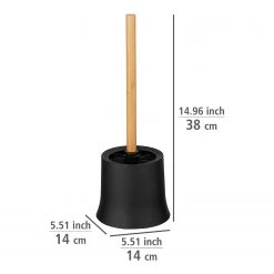 WENKO Brosse WC Basic Bambusa - Polypropylène / Bambou - Noir -Accessoires de salle de bain Soldes 1000333223 220218 500 SKETCH DETAILS P000000001000333223 sketch