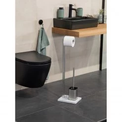 WENKO Ensemble WC Aprilia - Acier inoxydable - Blanc -Accessoires de salle de bain Soldes 1000333227 220218 021 MOOD DETAILS P000000001000333227 mood