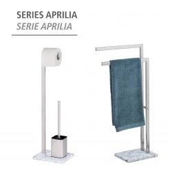 WENKO Ensemble WC Aprilia - Acier inoxydable - Blanc -Accessoires de salle de bain Soldes 1000333227 220218 032 DETAILS P000000001000333227