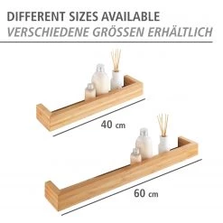 WENKO Étagère murale Bambusa - Bambou - Marron 14 WENKO Étagère murale Bambusa - Bambou - Marron -Accessoires de salle de bain Soldes 1000333239 220218 035 DETAILS P000000001000333239