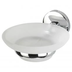 WENKO Porte-savon Cuba - Zinc moulé sous pression - Argenté