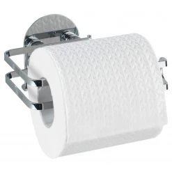 WENKO Porte papier toilette Turbo-Loc Fireside - Acier inoxydable - Argenté