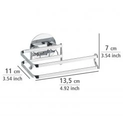 WENKO Porte papier toilette Turbo-Loc Fireside - Acier inoxydable - Argenté -Accessoires de salle de bain Soldes 1000333255 220218 500 SKETCH DETAILS P000000001000333255 sketch