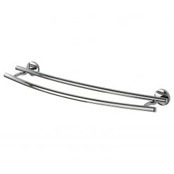 WENKO Porte-serviette Duo Cuba - Zinc moulé sous pression - Argenté