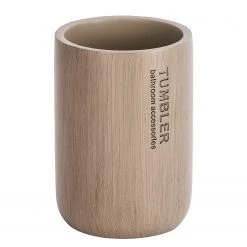 WENKO Verre à dents Palo - Polyrésine - Taupe