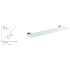 WENKO Étagère murale Cuba - Zinc moulé sous pression - Argenté -Accessoires de salle de bain Soldes 1000333274 220218 500 SKETCH DETAILS P000000001000333274 sketch