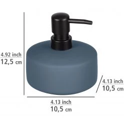 WENKO Distributeur de savon Avellino - Céramique - Bleu -Accessoires de salle de bain Soldes 1000333284 220218 500 SKETCH DETAILS P000000001000333284 sketch