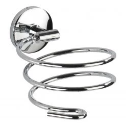 WENKO Porte sèche-cheveux Cuba - Zinc moulé sous pression - Argenté