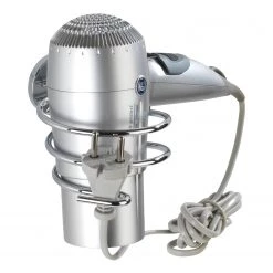 WENKO Porte sèche-cheveux Cuba - Zinc moulé sous pression - Argenté -Accessoires de salle de bain Soldes 1000333289 220218 030 DETAILS P000000001000333289