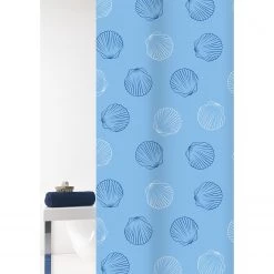 Grund Rideau de douche Mara - Polyester PVC - Bleu