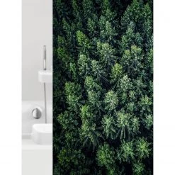 Grund Rideau de douche Foresta - Polyester PVC - Vert