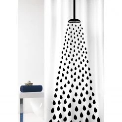 Grund Rideau de douche Doccia - Polyester PVC - Noir