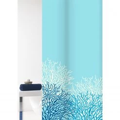 Grund Rideau de douche Reef - Polyester PVC - Bleu