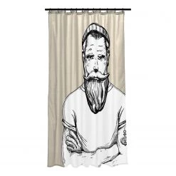 Kleine Wolke Rideau de douche Smutje - Polyester - Beige